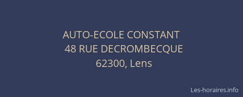 AUTO-ECOLE CONSTANT