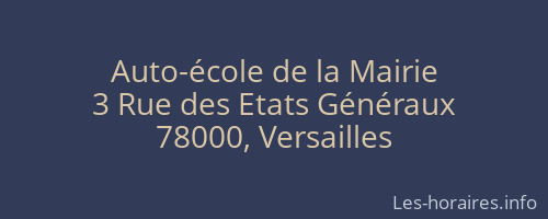 Auto-école de la Mairie