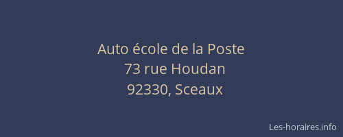 Auto école de la Poste