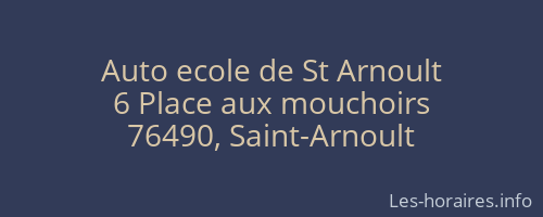 Auto ecole de St Arnoult