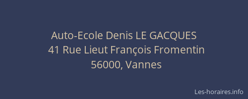 Auto-Ecole Denis LE GACQUES