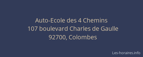 Auto-Ecole des 4 Chemins