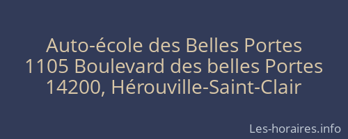 Auto-école des Belles Portes