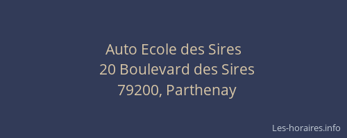 Auto Ecole des Sires