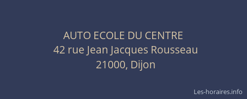 AUTO ECOLE DU CENTRE