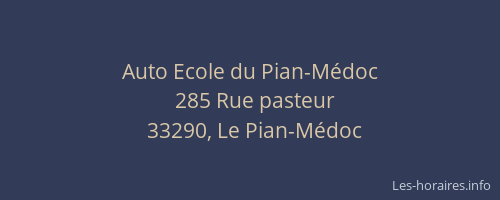 Auto Ecole du Pian-M&eacute;doc