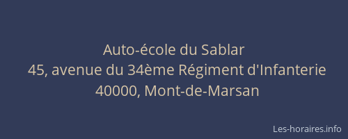 Auto-école du Sablar