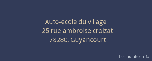 Auto-ecole du village