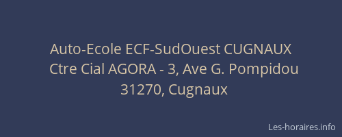 Auto-Ecole ECF-SudOuest CUGNAUX