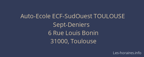 Auto-Ecole ECF-SudOuest TOULOUSE Sept-Deniers