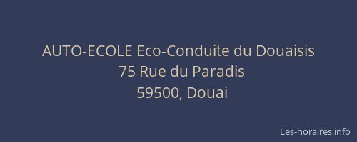 AUTO-ECOLE Eco-Conduite du Douaisis