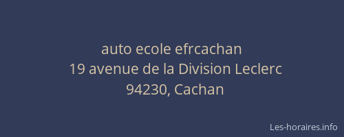 auto ecole efrcachan