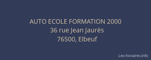 AUTO ECOLE FORMATION 2000