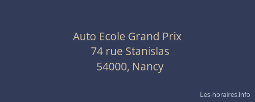 Auto Ecole Grand Prix