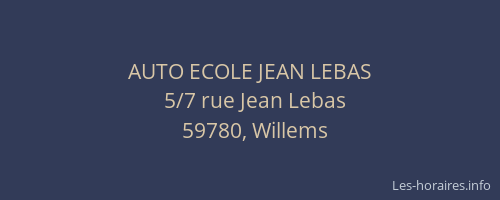 AUTO ECOLE JEAN LEBAS