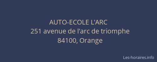 AUTO-ECOLE L'ARC