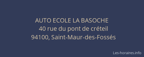 AUTO ECOLE LA BASOCHE