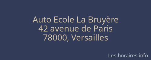Auto Ecole La Bruyère