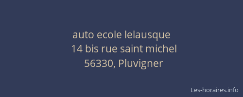auto ecole lelausque