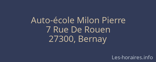 Auto-école Milon Pierre