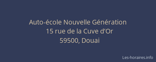 Auto-école Nouvelle Génération