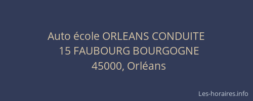 Auto école ORLEANS CONDUITE
