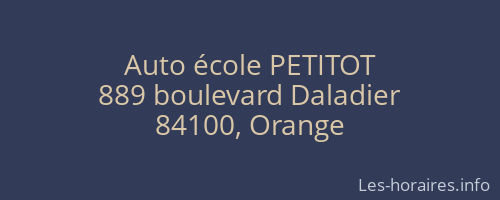 Auto école PETITOT