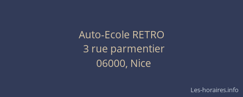 Auto-Ecole RETRO