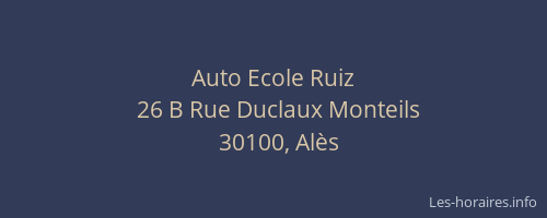 Auto Ecole Ruiz