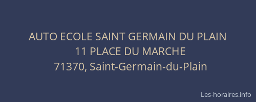 AUTO ECOLE SAINT GERMAIN DU PLAIN