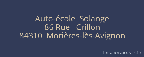Auto-école  Solange