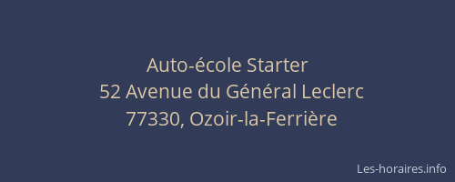 Auto-école Starter