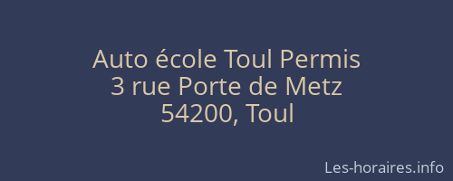 Auto école Toul Permis