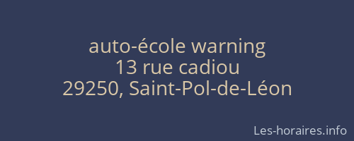 auto-école warning