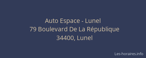 Auto Espace - Lunel