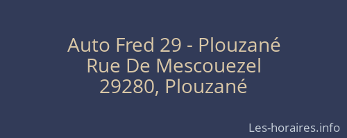Auto Fred 29 - Plouzané