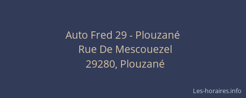Auto Fred 29 - Plouzané