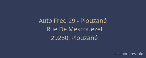 Auto Fred 29 - Plouzan&eacute;