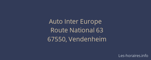 Auto Inter Europe