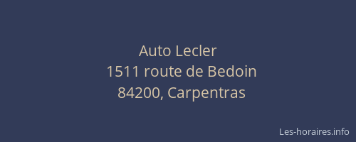Auto Lecler