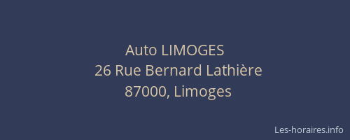 Auto LIMOGES