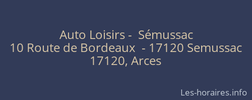 Auto Loisirs -  Sémussac