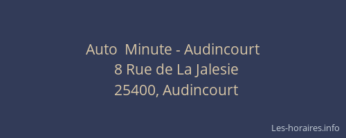 Auto  Minute - Audincourt