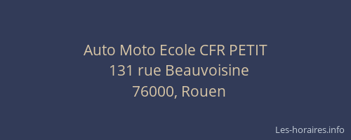 Auto Moto Ecole CFR PETIT