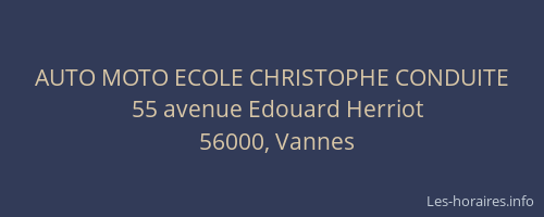 AUTO MOTO ECOLE CHRISTOPHE CONDUITE
