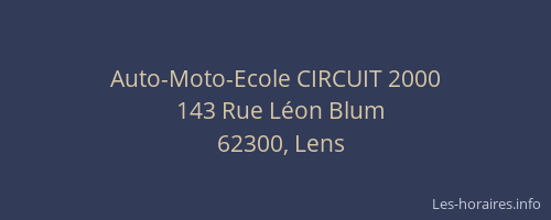 Auto-Moto-Ecole CIRCUIT 2000