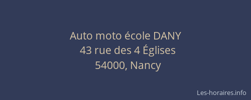 Auto moto école DANY