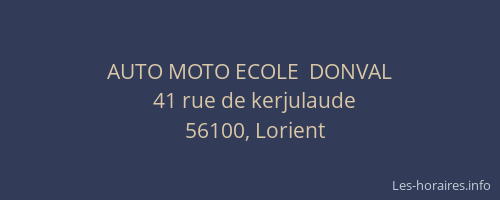 AUTO MOTO ECOLE  DONVAL