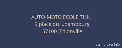 AUTO-MOTO ECOLE THIL