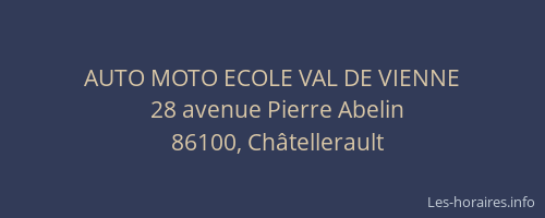 AUTO MOTO ECOLE VAL DE VIENNE